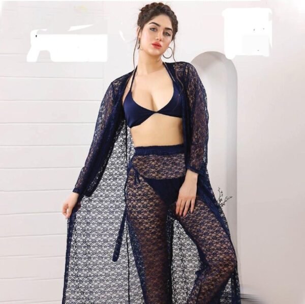 Comfortable fishnet- lightweight blue net fabrics