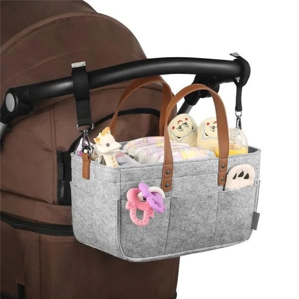 Foldable Baby Diaper Caddy Organizer – Portable Storage Basket - Image 4