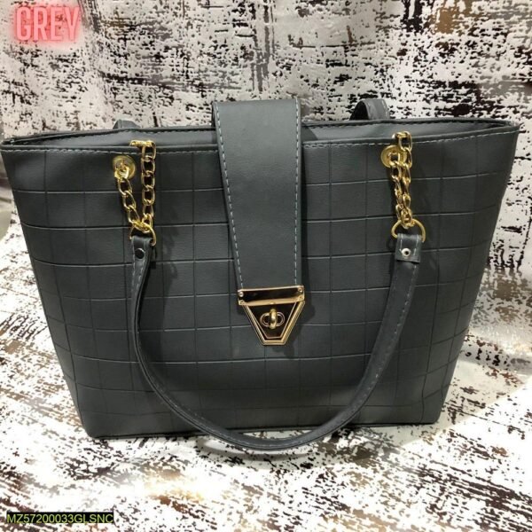 Women’s Leather Textured Top Handle Shoulder Bag