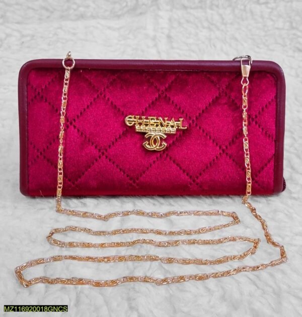 Hand and Shoulder Wallet/Bag For Girls with Long Chain