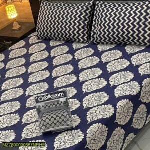 3 Piece Cotton Salonica Double Bedsheet